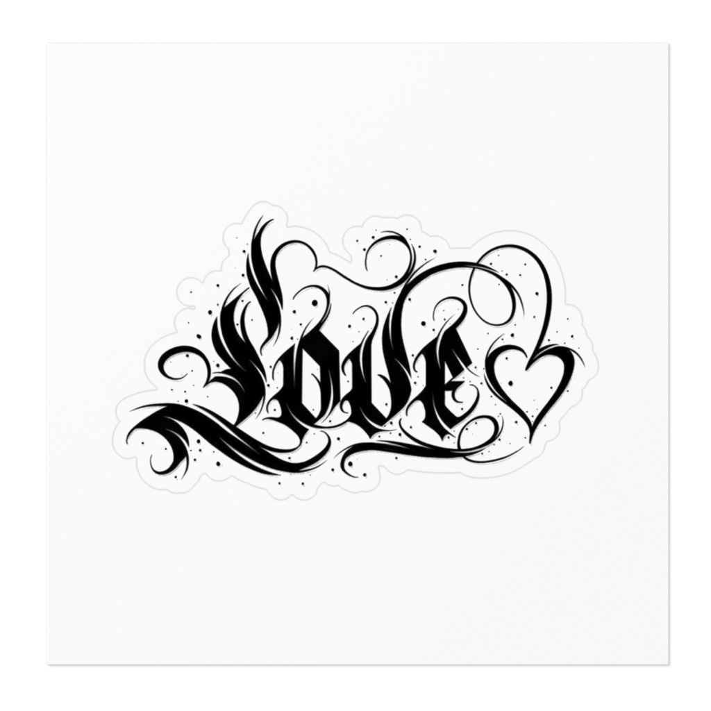 スクリプトタトゥー風デザインシール