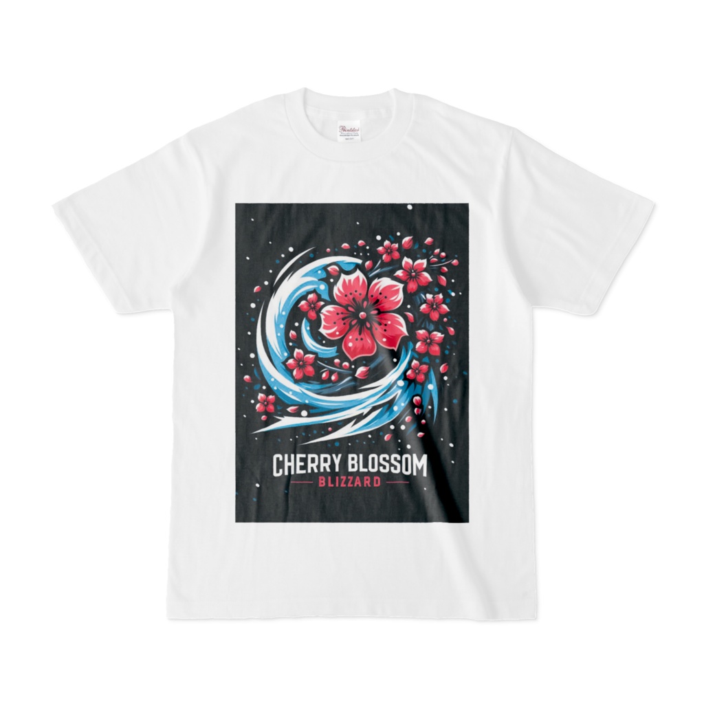 桜吹雪デザインTシャツ