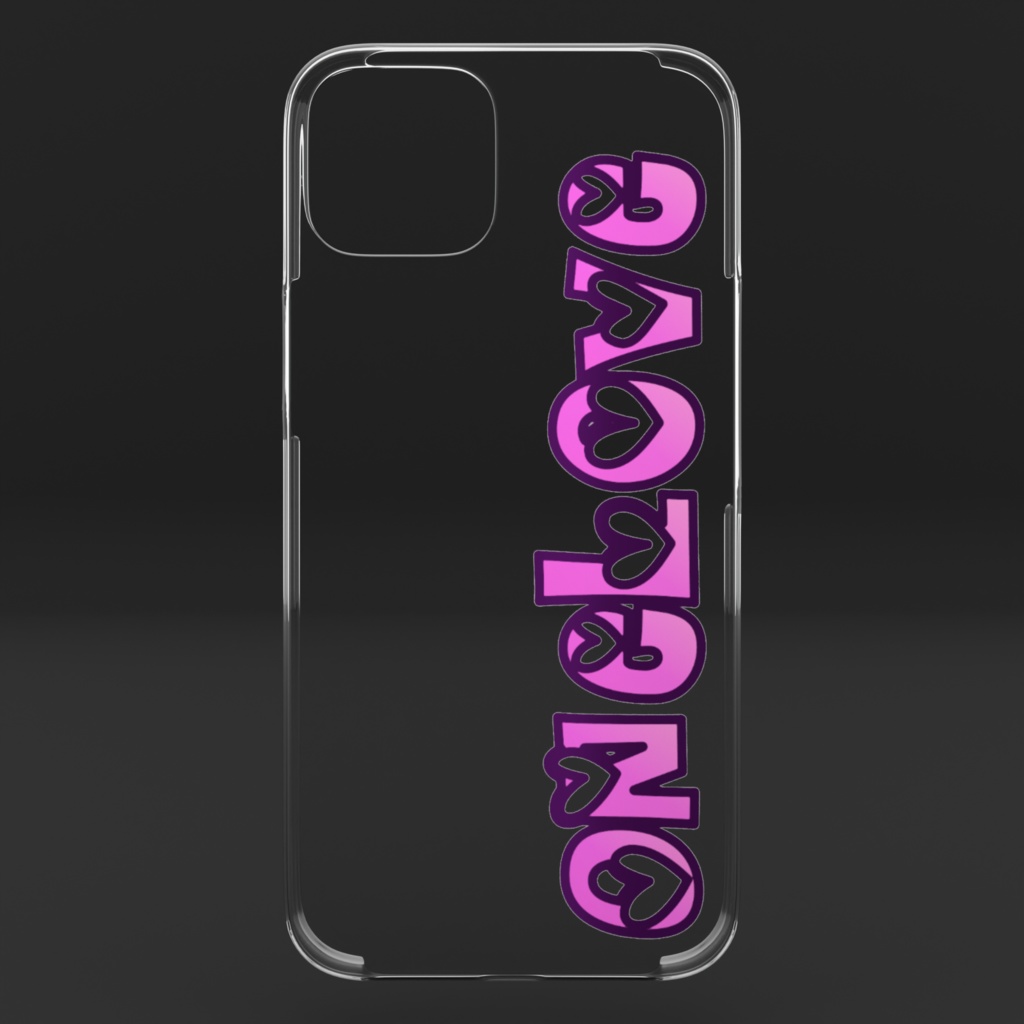 文字入りクリアケース