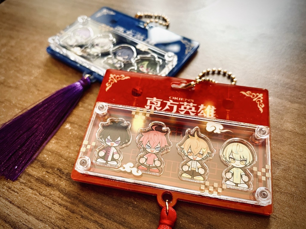 【非公式】東西ヒーロー　中華モチーフパッケージ風アクキー