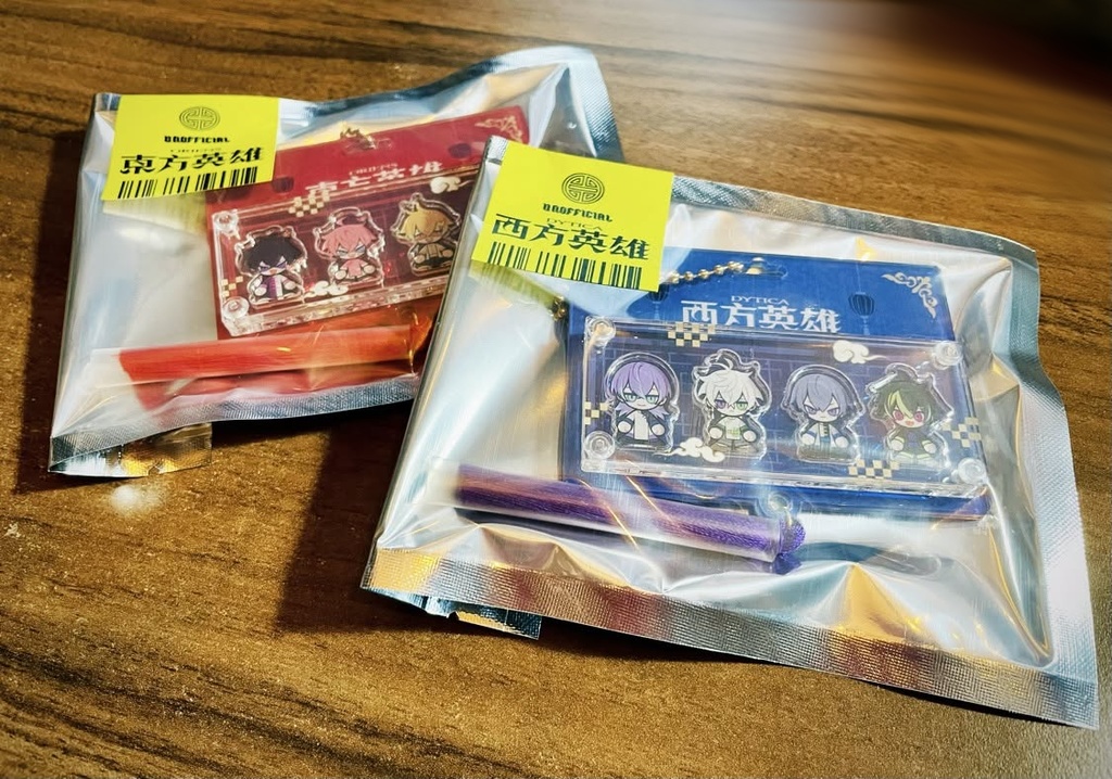 【非公式】東西ヒーロー 中華モチーフパッケージ風アクキー