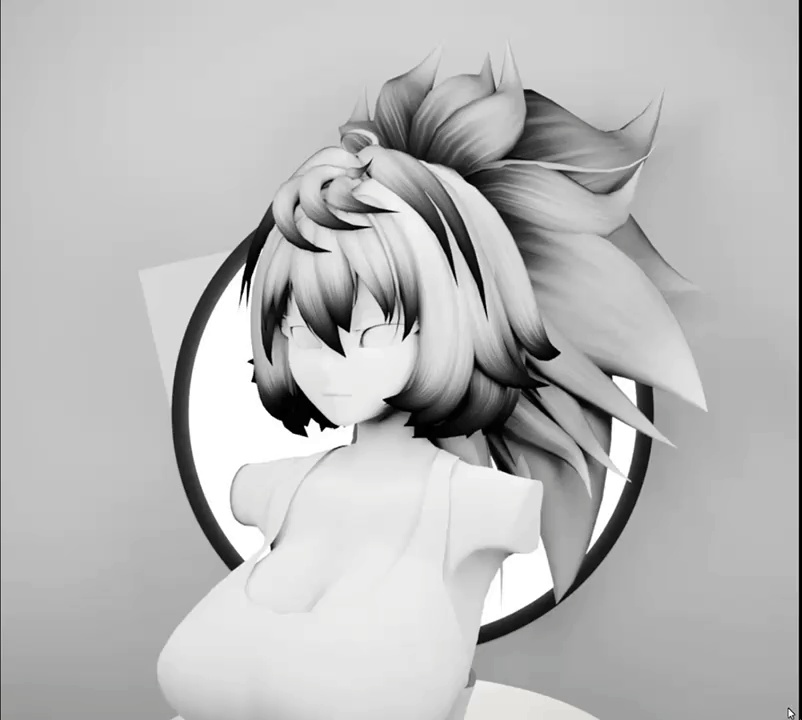 WILD Ponytail for Avatar and MMD