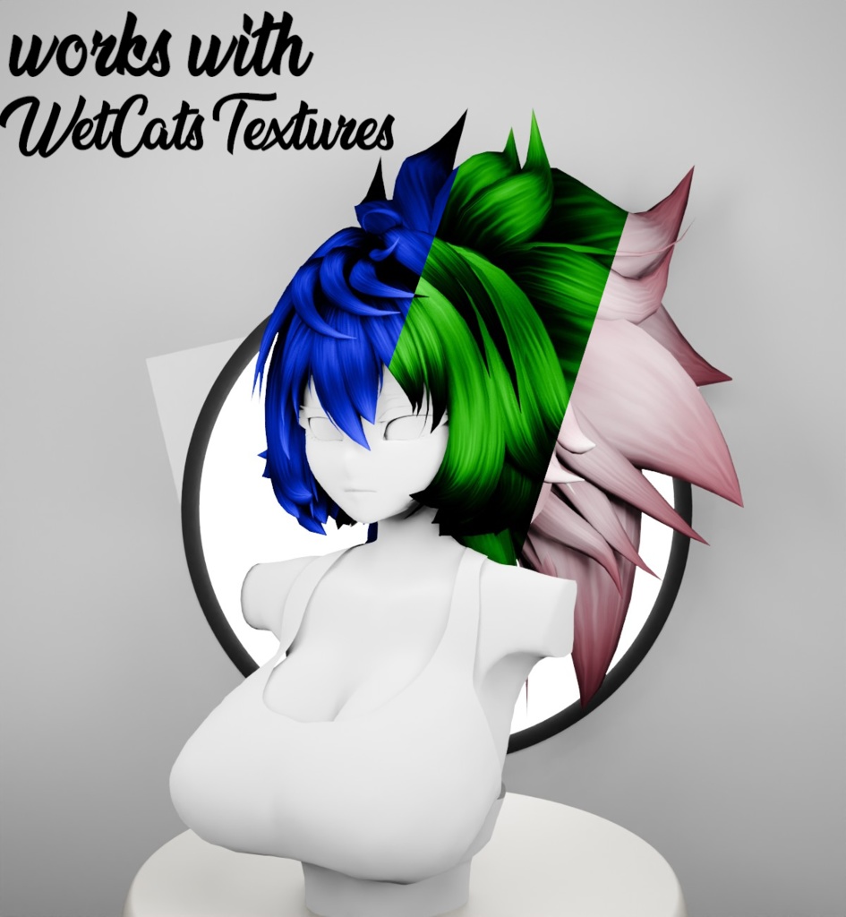 WILD Ponytail for Avatar and MMD
