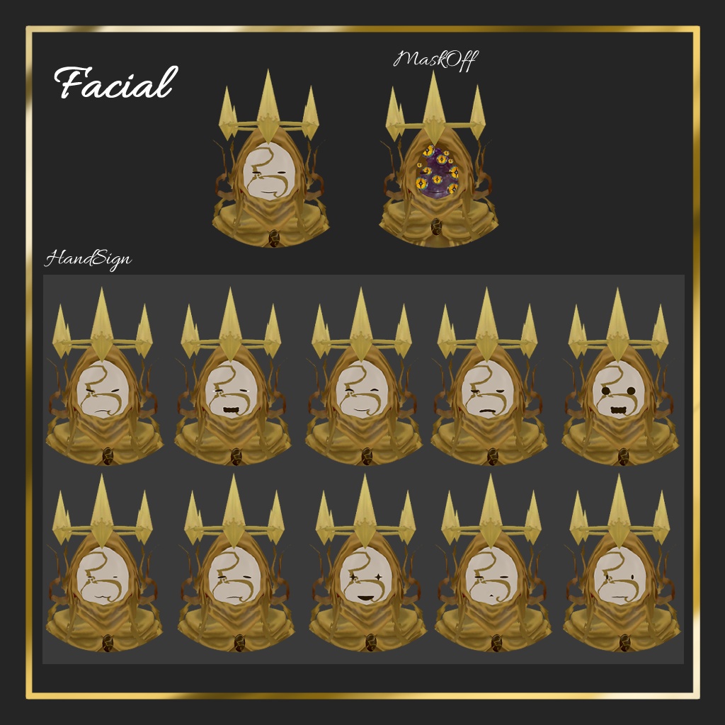 KingInYellow(ハスター)【VRChatアバター想定3Dモデル】