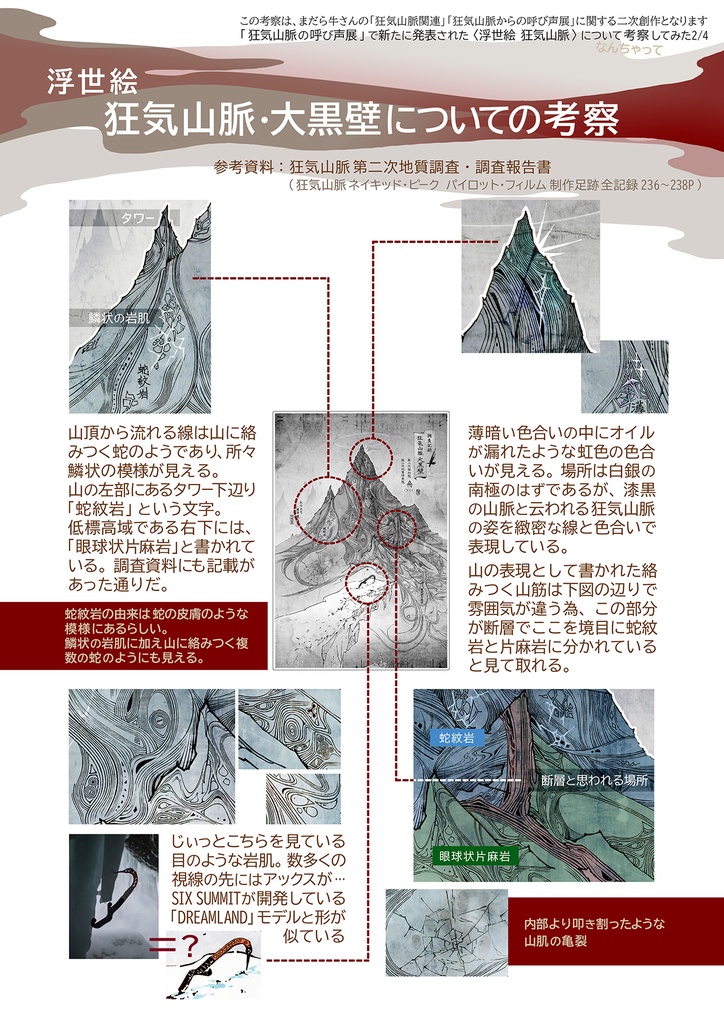 「狂気山脈からの呼び声展」浮世絵 狂気山脈について考察