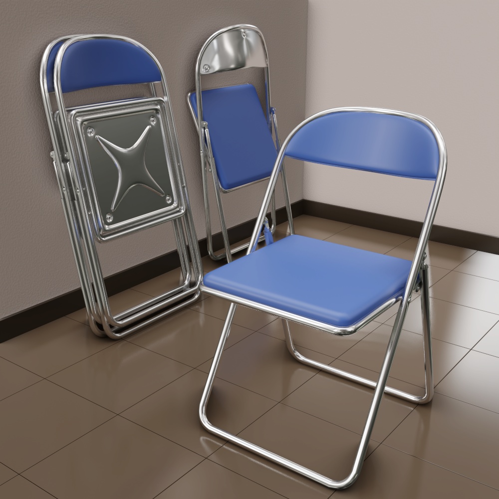 3Dモデル】パイプ椅子 - 3D荒物屋 - BOOTH