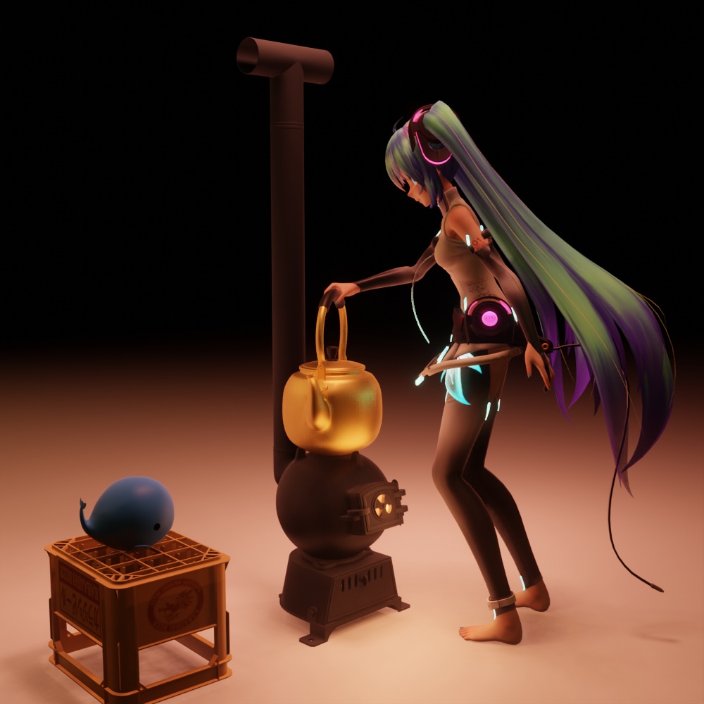 【3Dモデル】タコストーブ