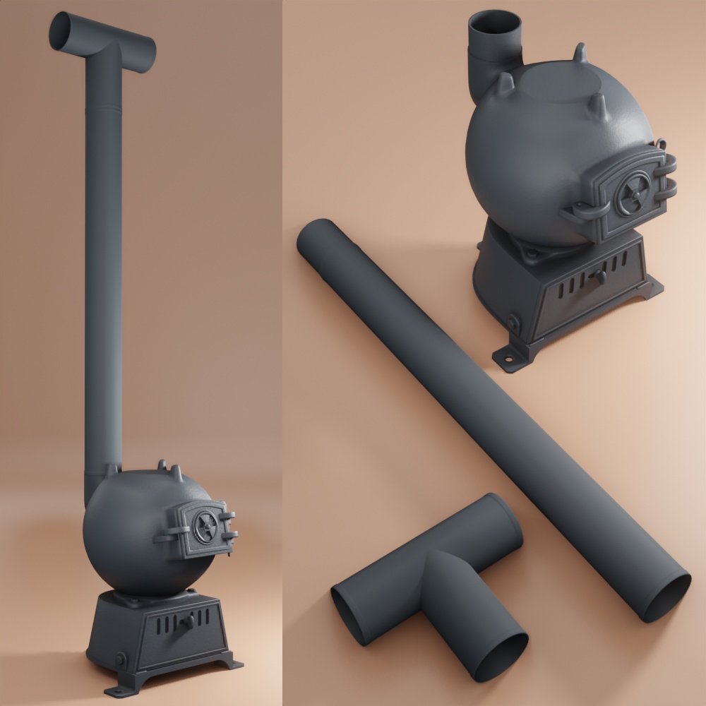 【3Dモデル】タコストーブ