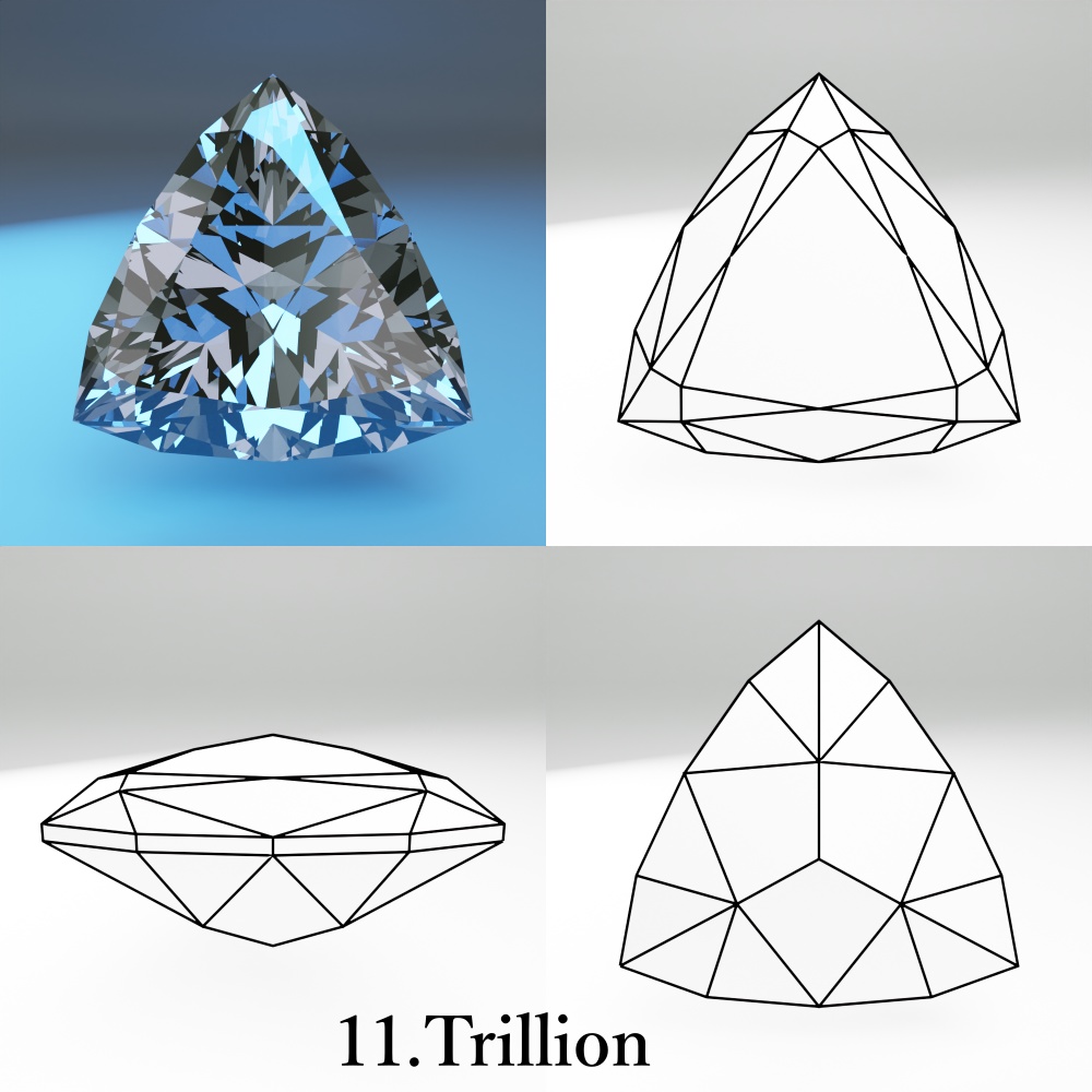 【3Dモデル】カット宝石