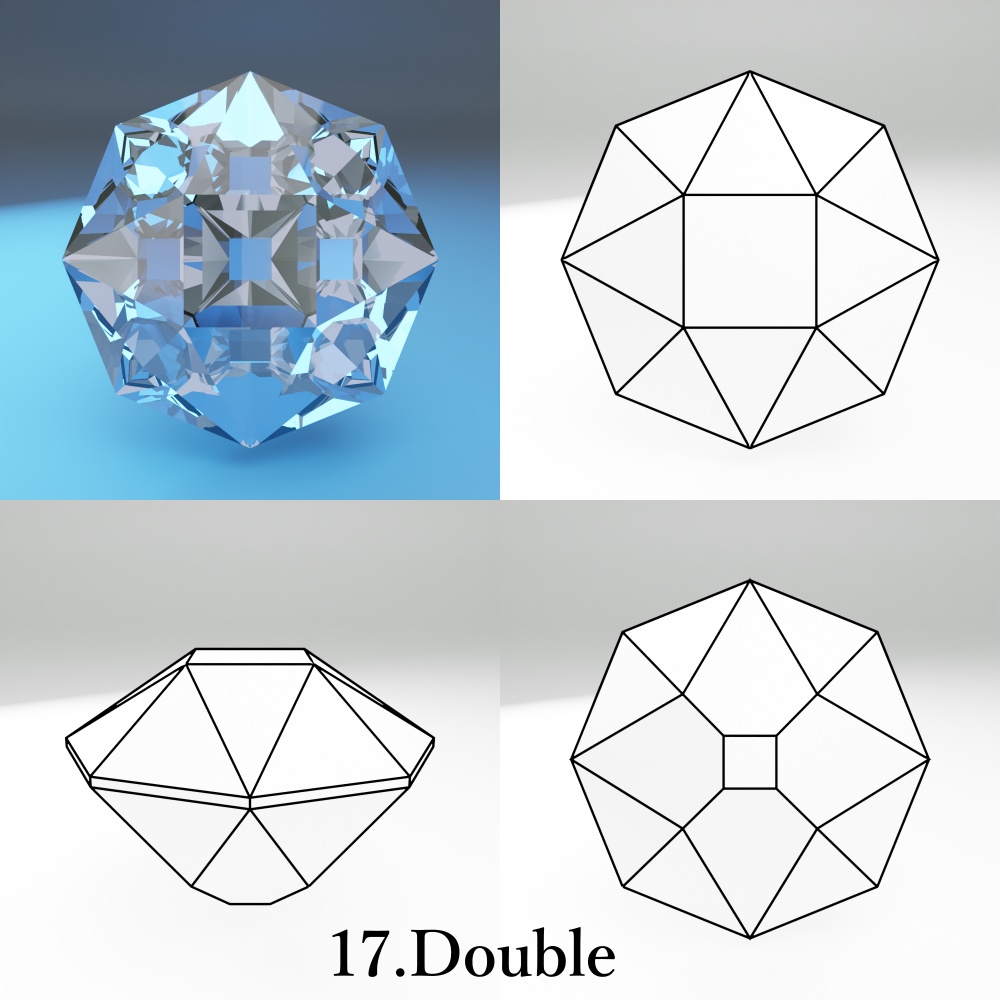 【3Dモデル】カット宝石