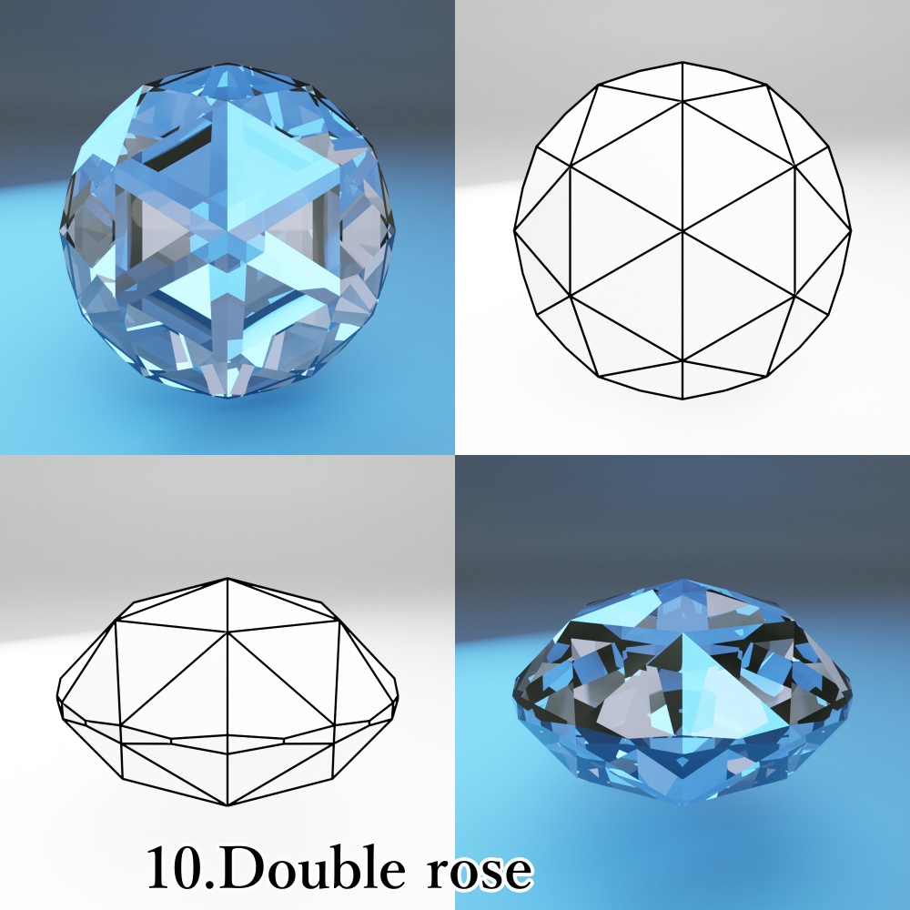 【3Dモデル】カット宝石