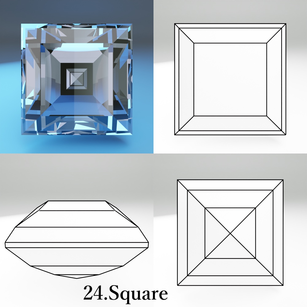 【3Dモデル】カット宝石