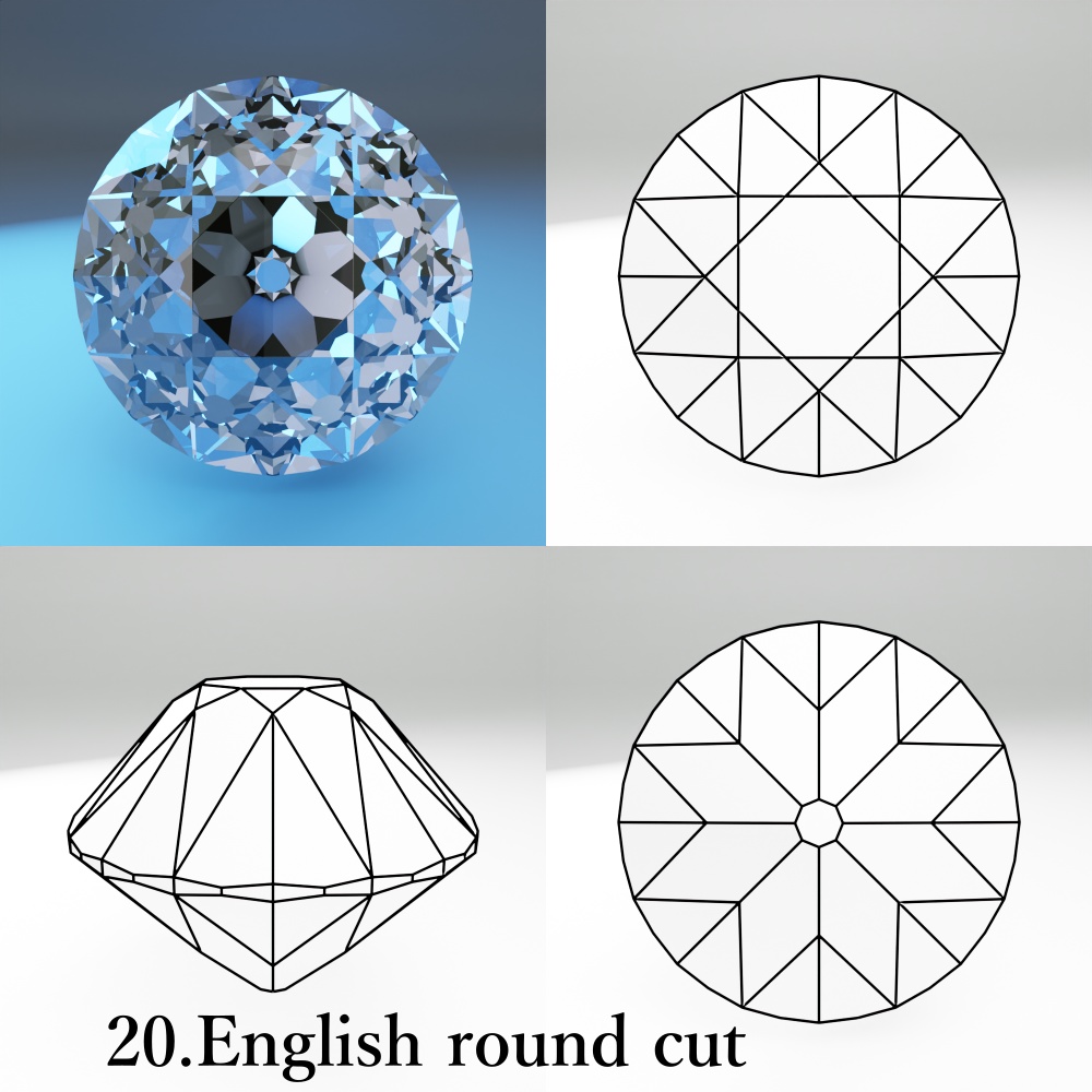 【3Dモデル】カット宝石