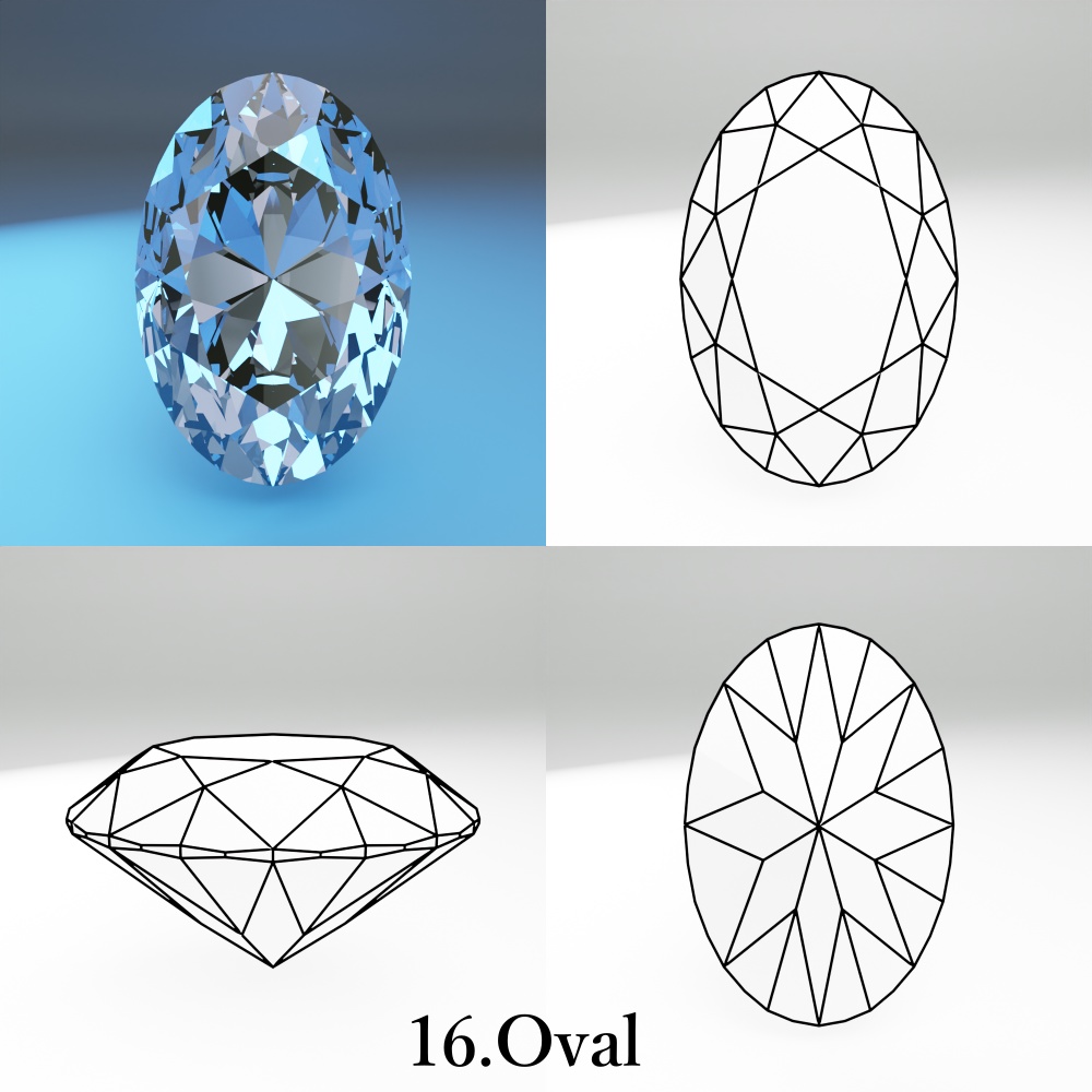 【3Dモデル】カット宝石