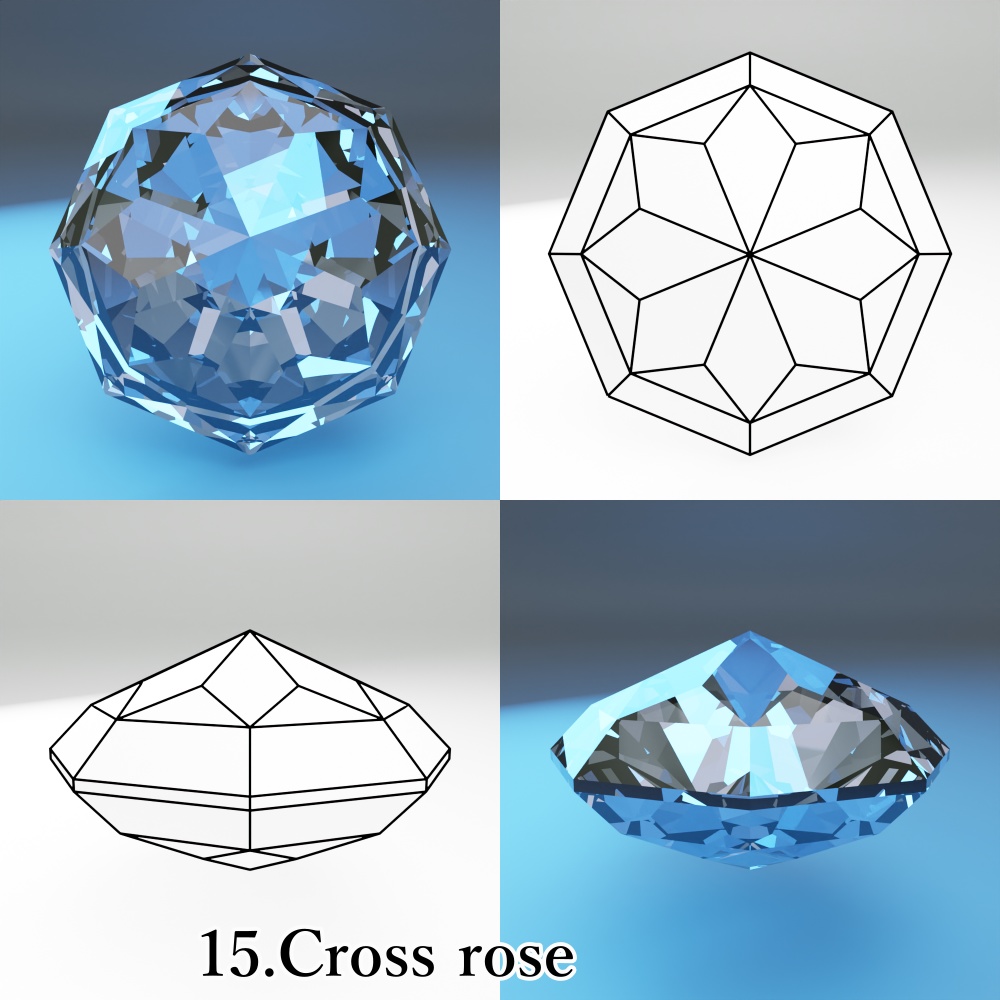 【3Dモデル】カット宝石