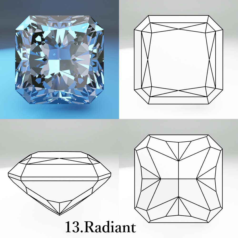 【3Dモデル】カット宝石
