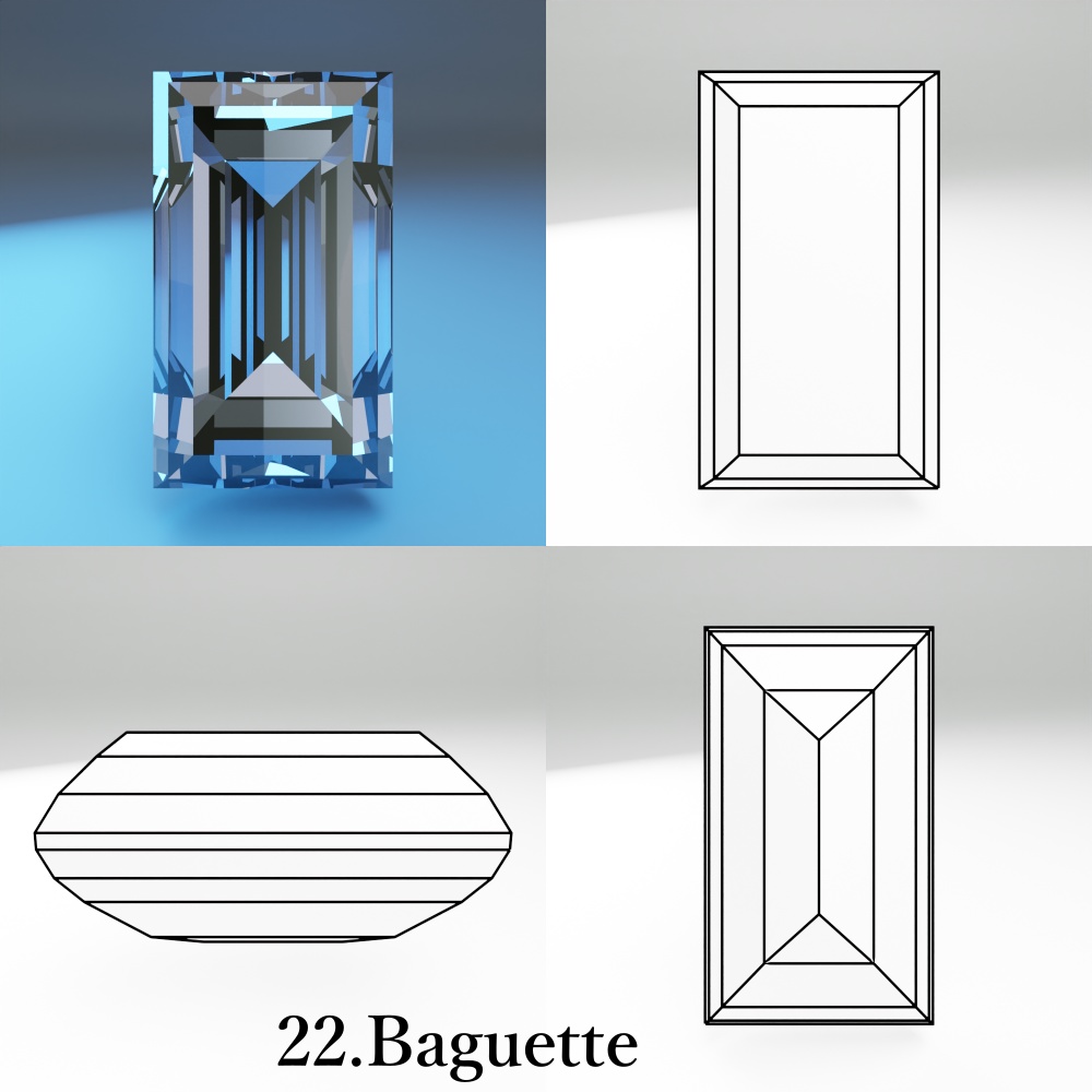 【3Dモデル】カット宝石
