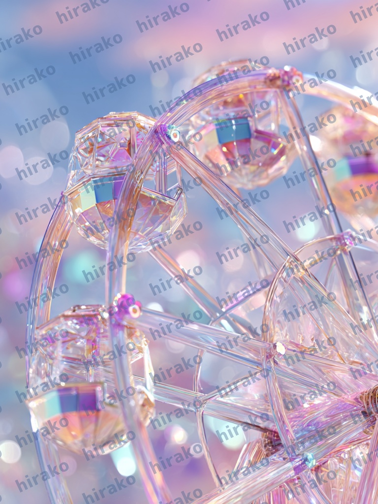 艶感・キラキラ・透明感アート壁紙 観覧車