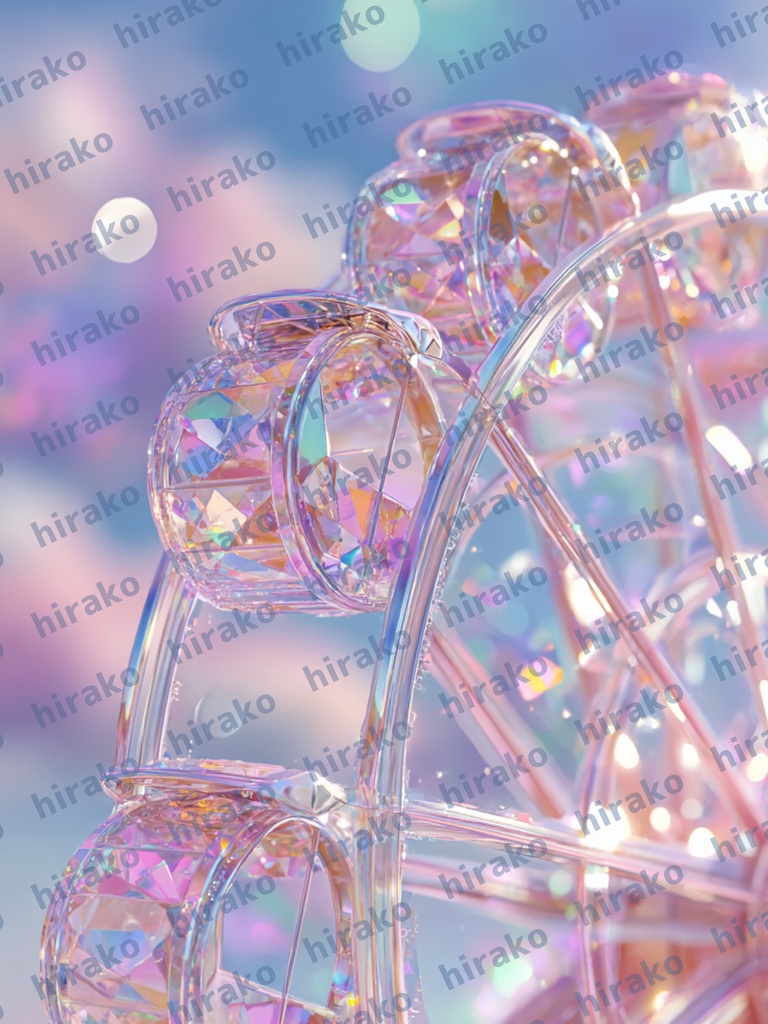 艶感・キラキラ・透明感アート壁紙 観覧車