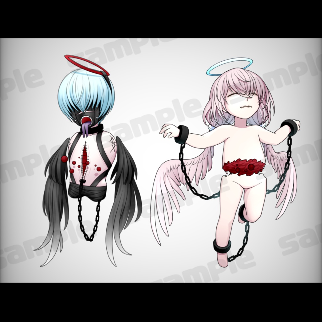 立ち絵素材 天使二匹