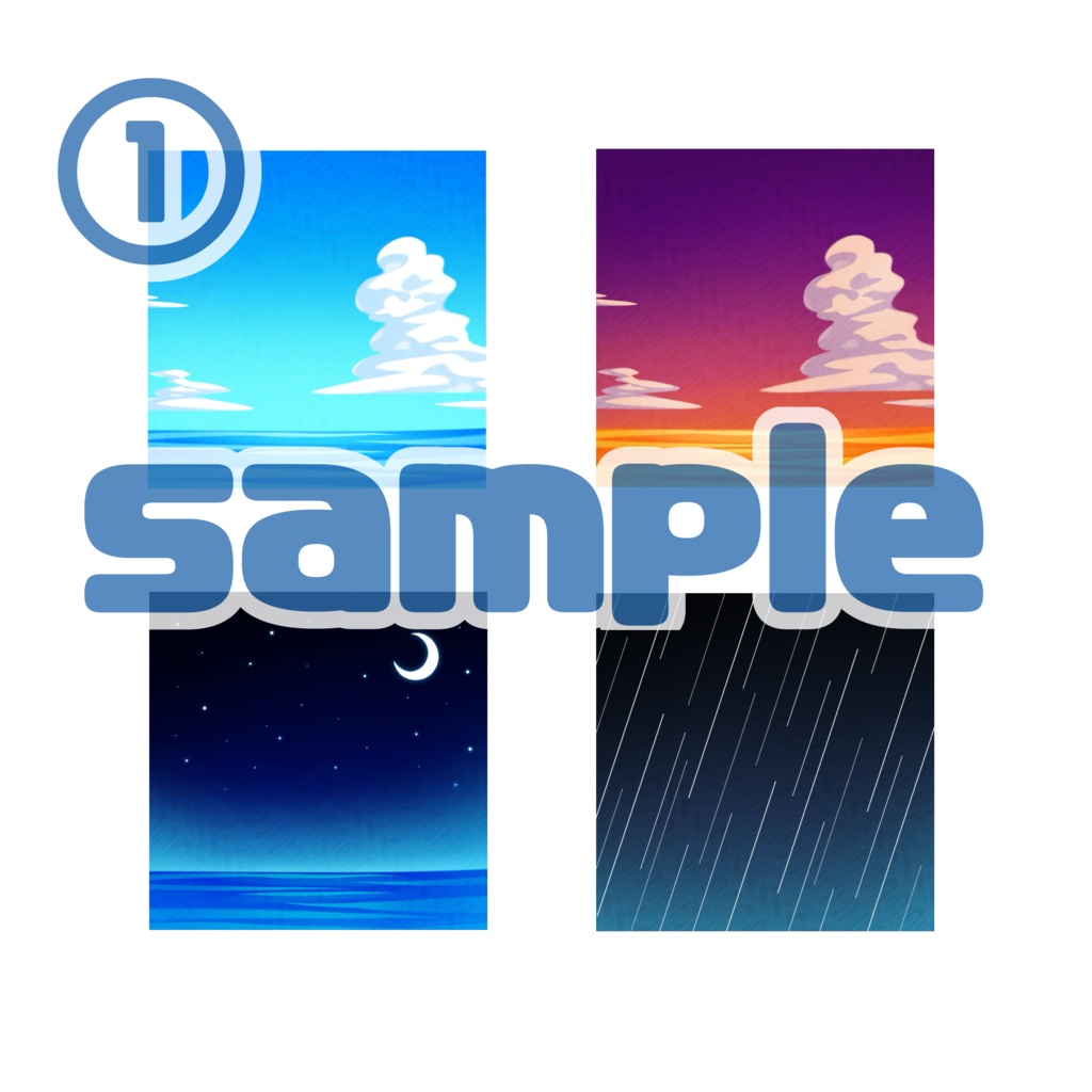 ドールハウス窓用背景 画像素材