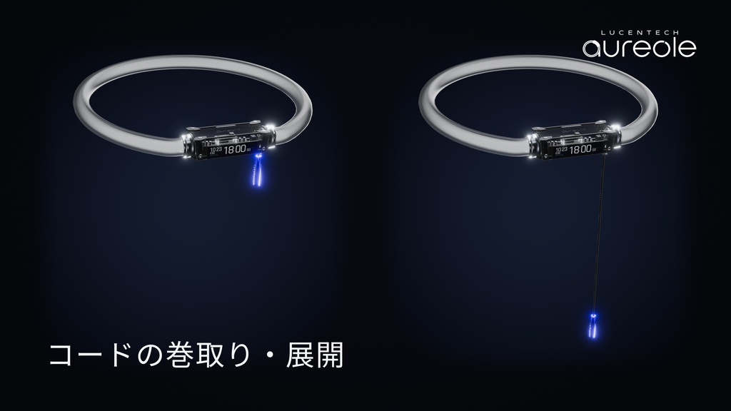 ✨️発売記念セール中 ~10/26✨️ Lucentech aureole|時計・OSC心拍表示付きヘイロー【AudioLink対応】