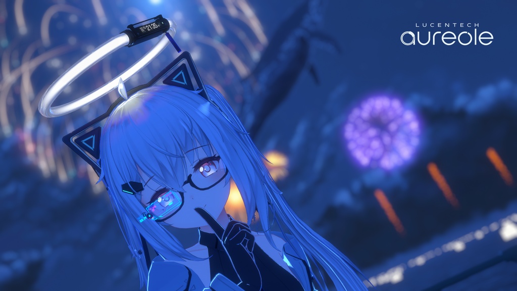✨️発売記念セール中 ~10/26✨️ Lucentech aureole|時計・OSC心拍表示付きヘイロー【AudioLink対応】