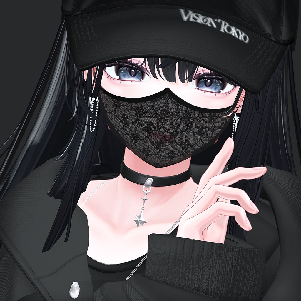 【VRChat想定】 Ash Veil Whispers 【VRC Accessories】