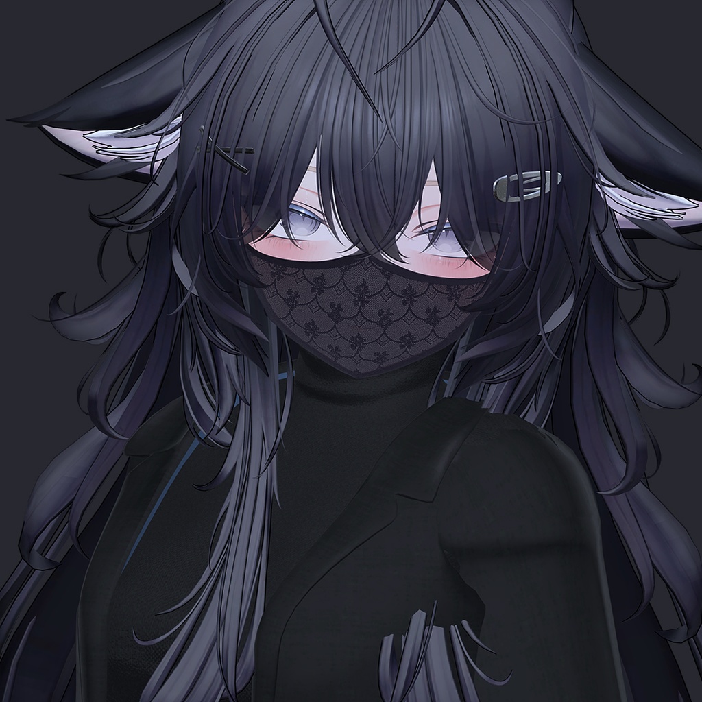 【VRChat想定】 Ash Veil Whispers 【VRC Accessories】