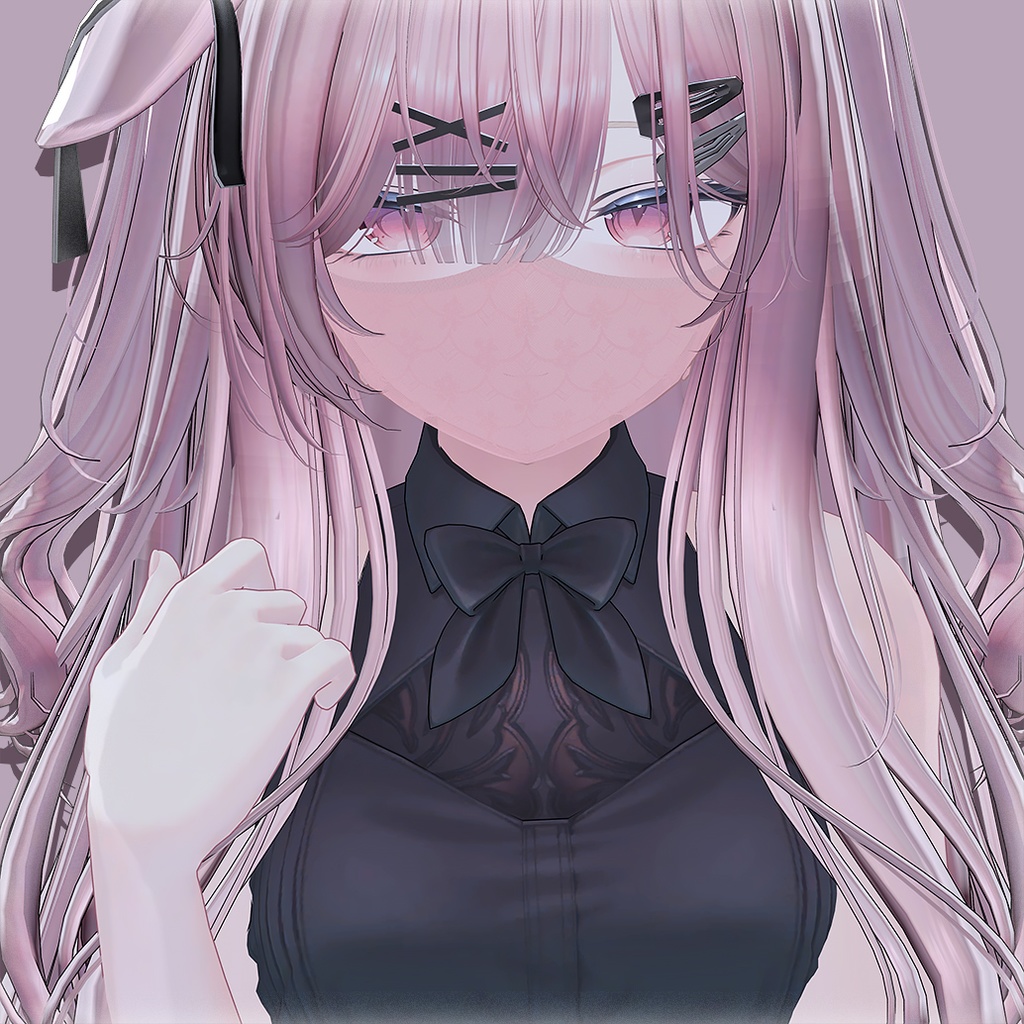 【VRChat想定】 Ash Veil Whispers 【VRC Accessories】
