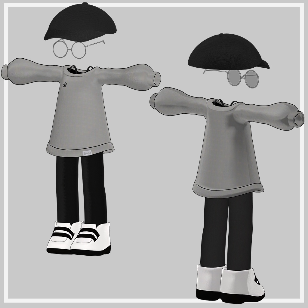 【VRChat想定】まめふれんず素体対応衣装 Run