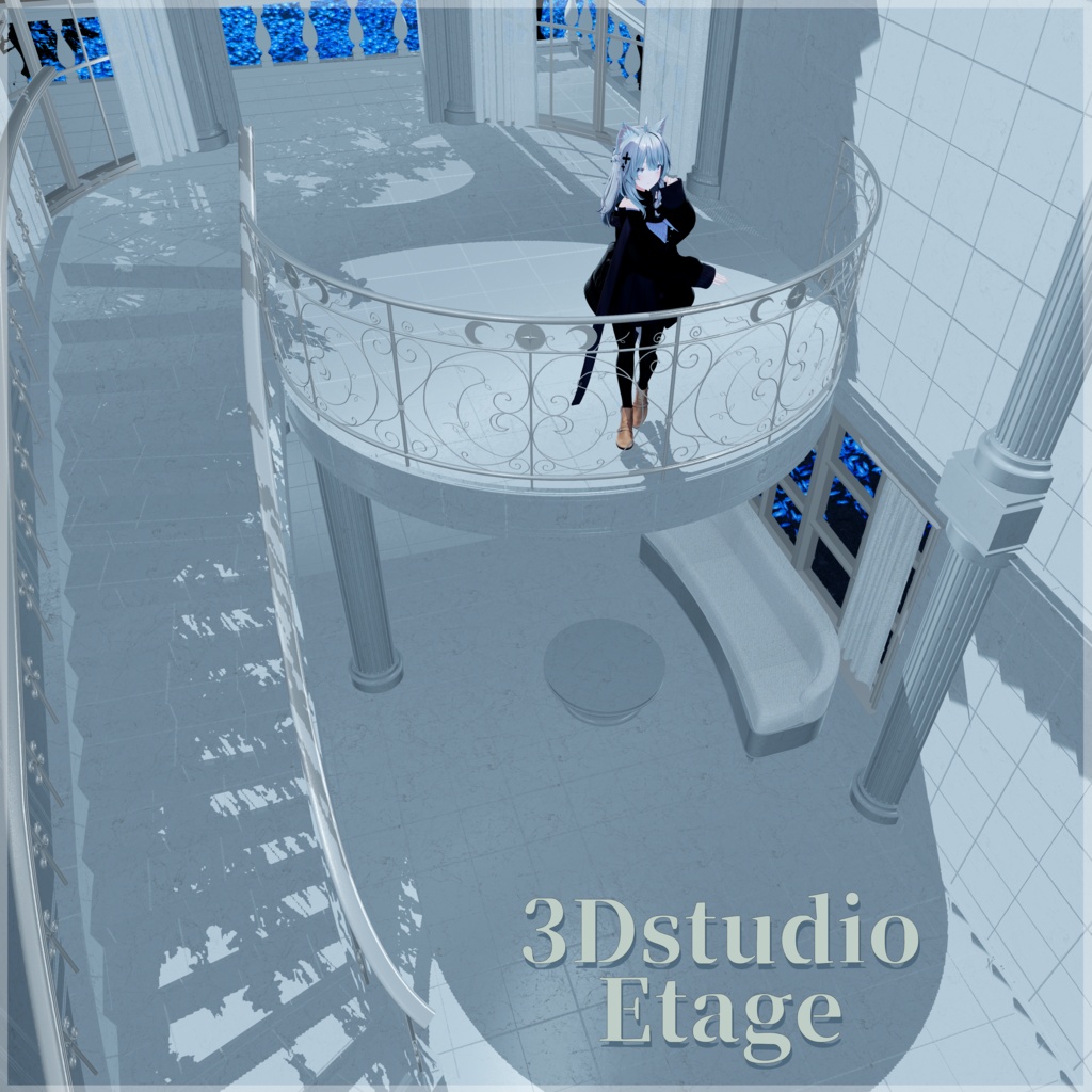 【 VRChat world 】 3Dstudio Etage 【unity画面でそのまま使える】