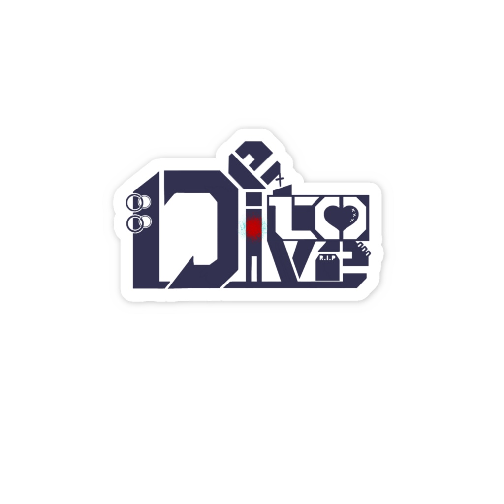 【Die to Live】タイトルロゴ スマホステッカー