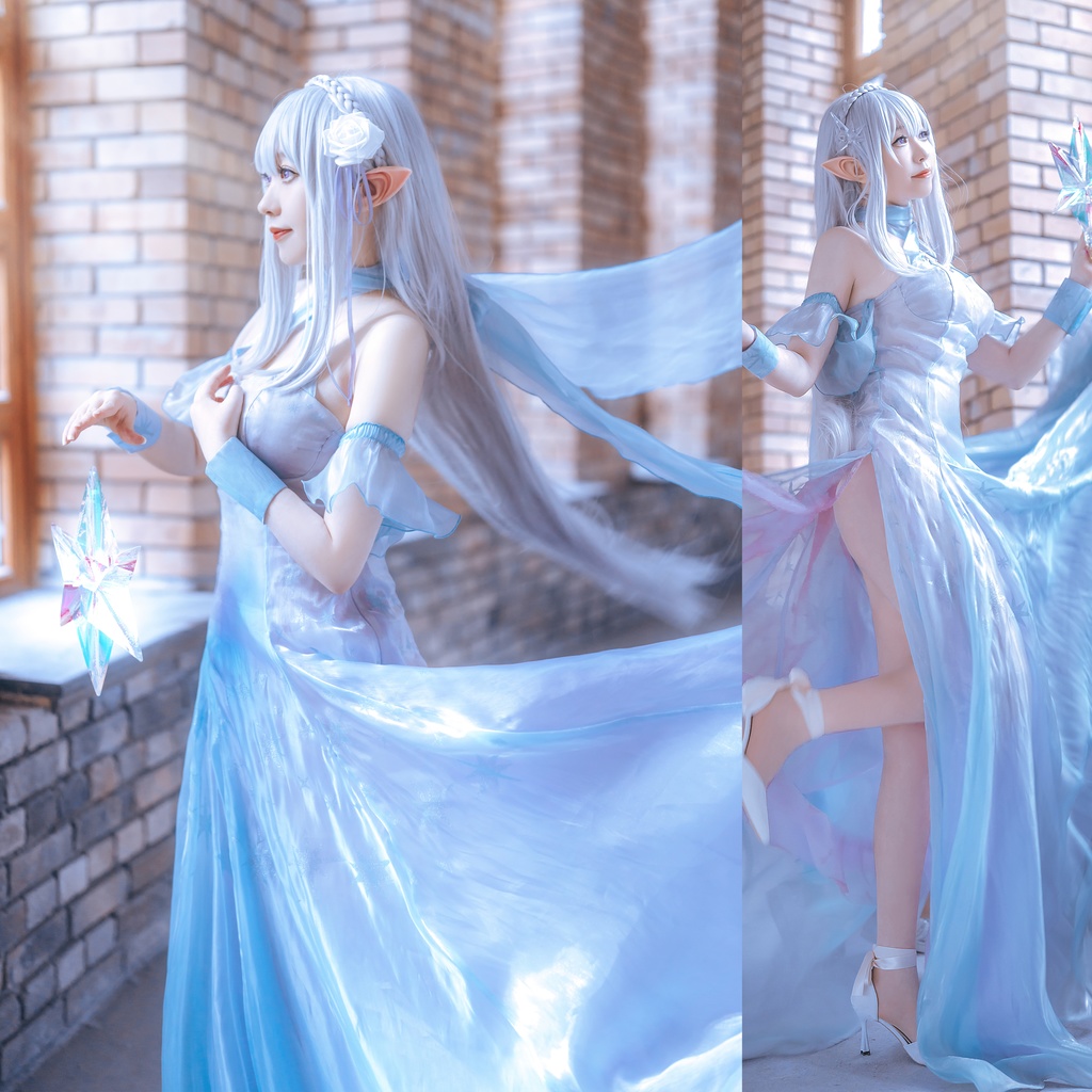 【リゼロ】エミリア 氷のドレス　コスプレ写真