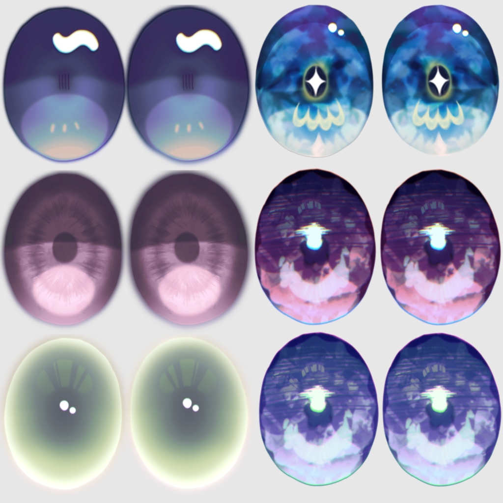 【無料】まめひなた瞳16種&肌2種