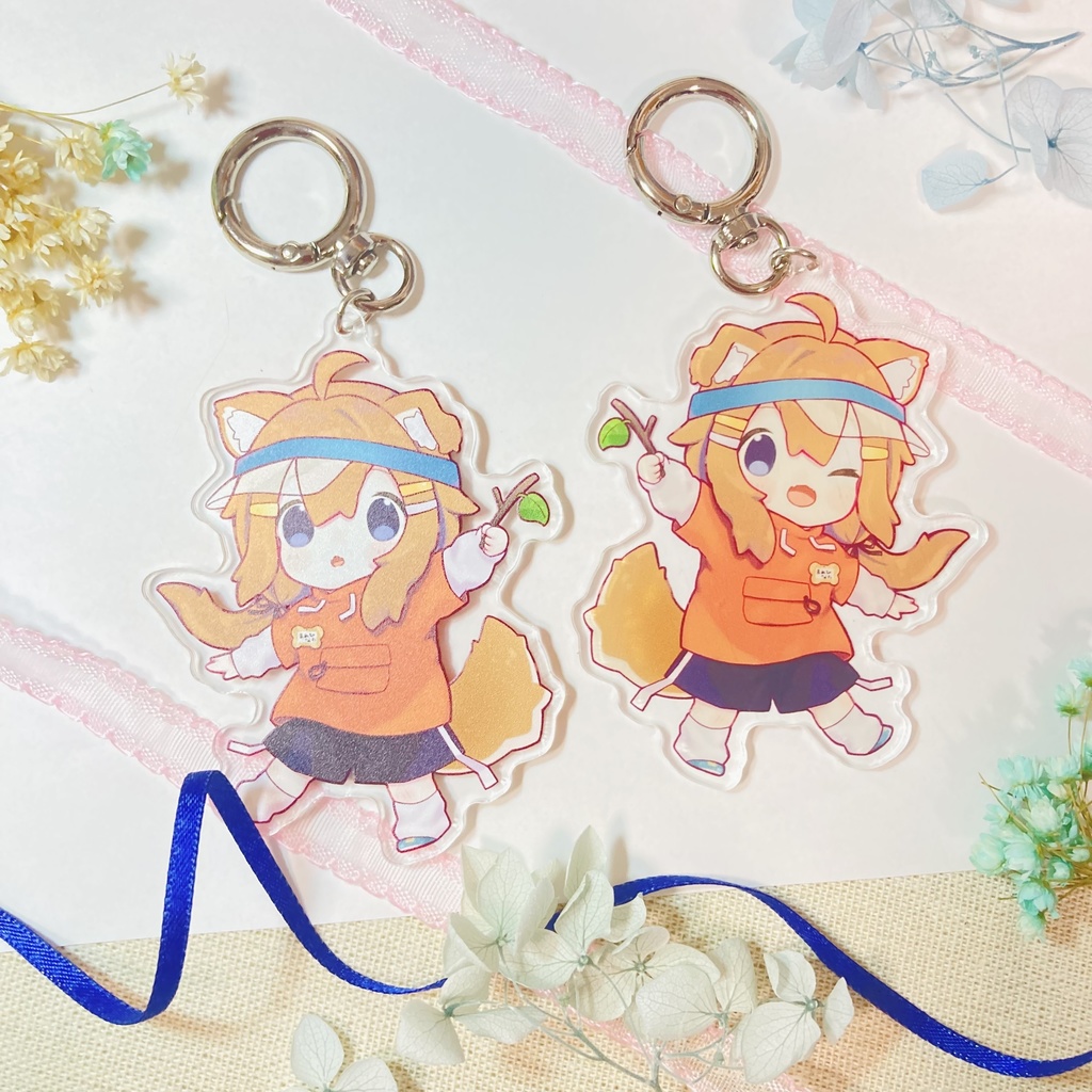 両面アクリルキーホルダー【まめひなた・キプフェル・アッシュ・真冬・ミルフィ】