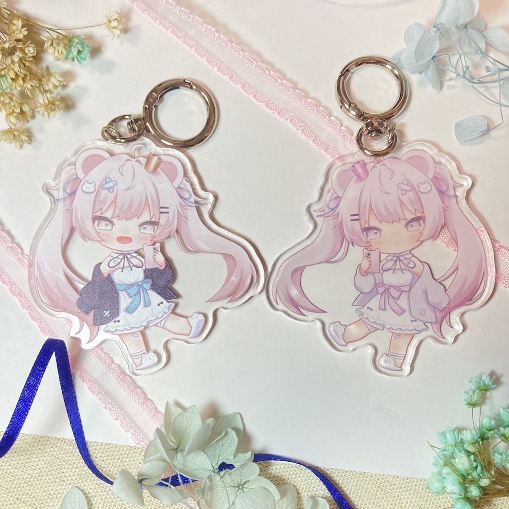 両面アクリルキーホルダー【まめひなた・キプフェル・アッシュ・真冬・ミルフィ】