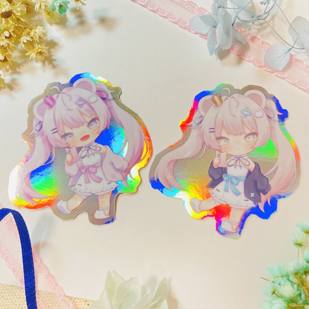 高耐候ステッカー【まめひなた・キプフェル・アッシュ・真冬・ミルフィ】