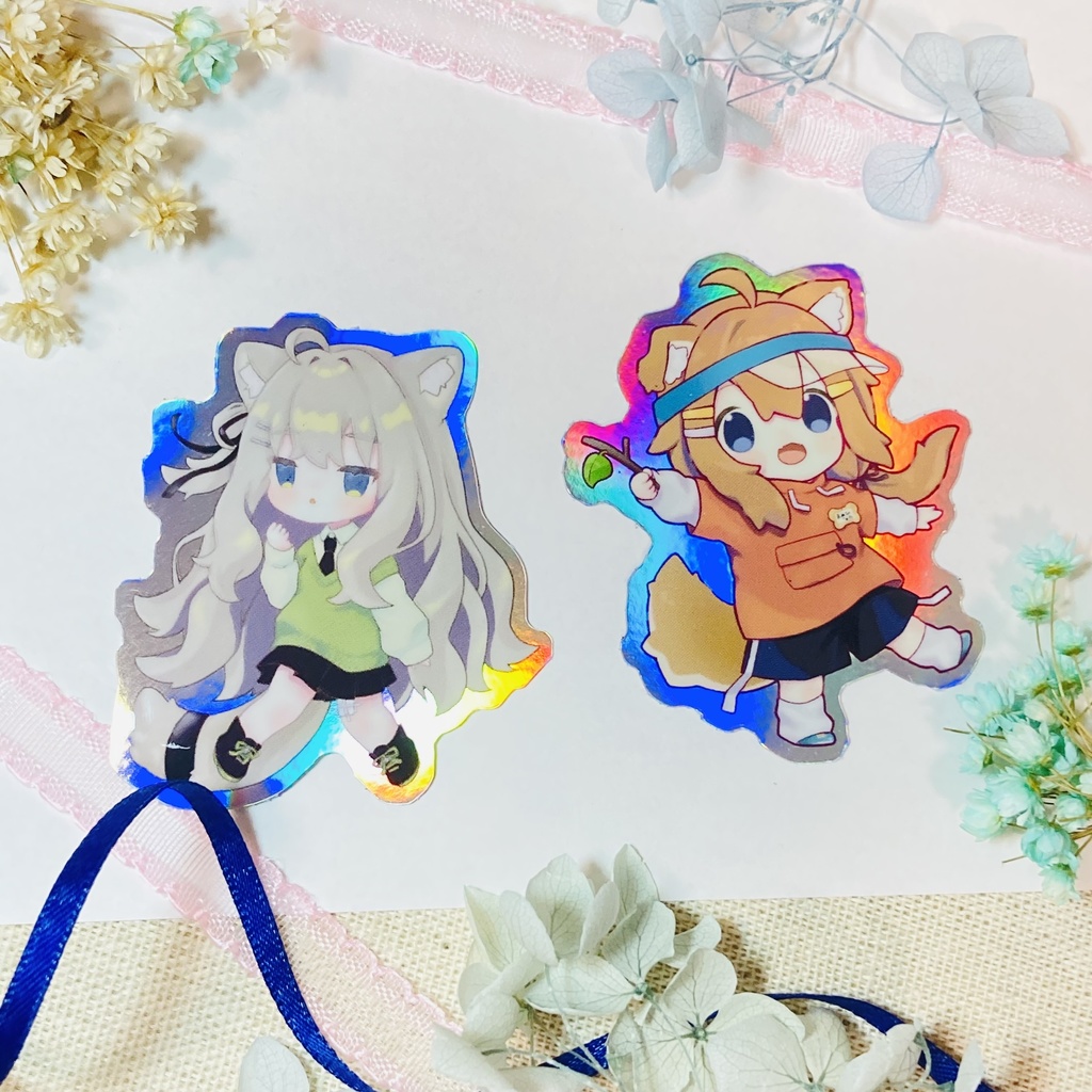 高耐候ステッカー【まめひなた・キプフェル・アッシュ・真冬・ミルフィ】