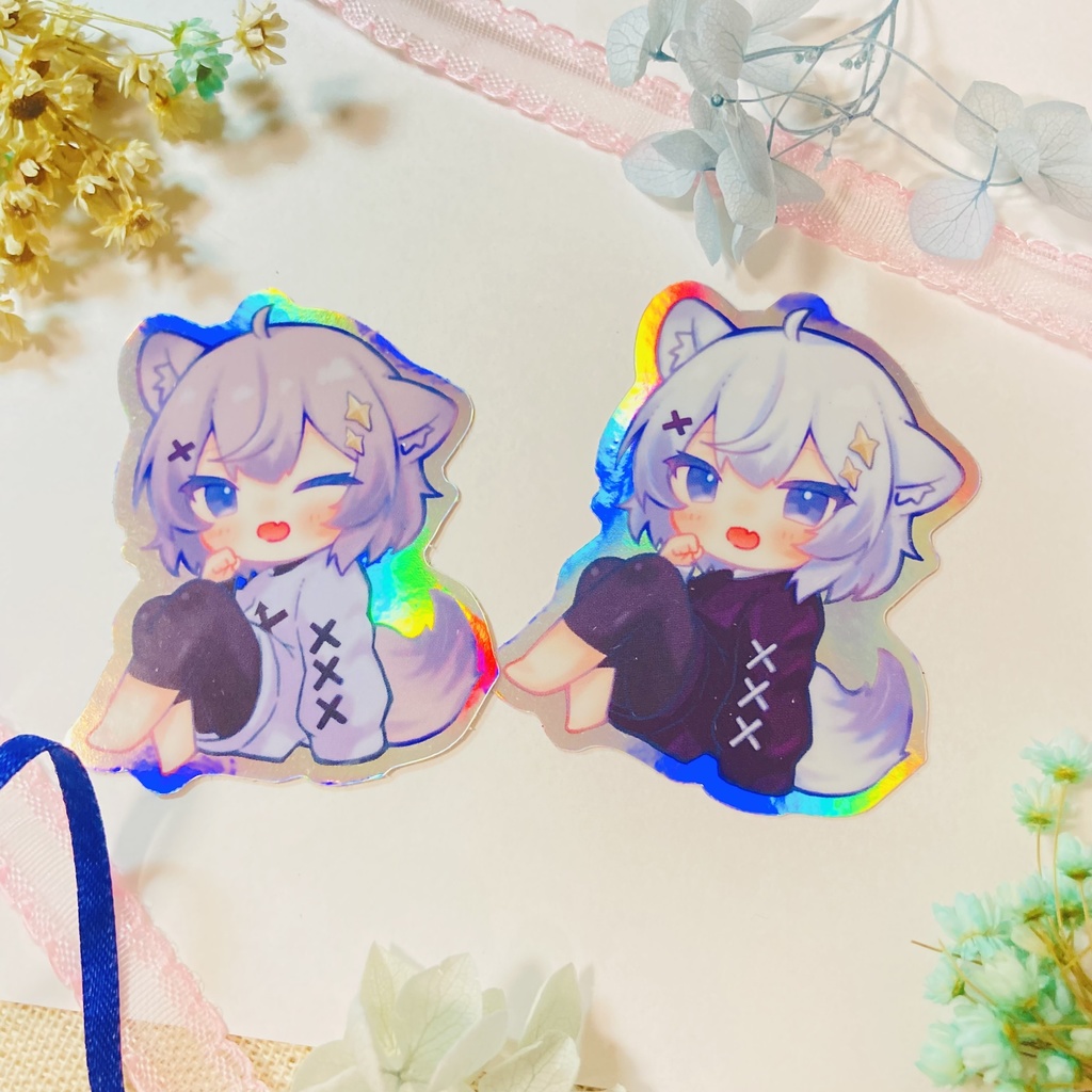 高耐候ステッカー【まめひなた・キプフェル・アッシュ・真冬・ミルフィ】