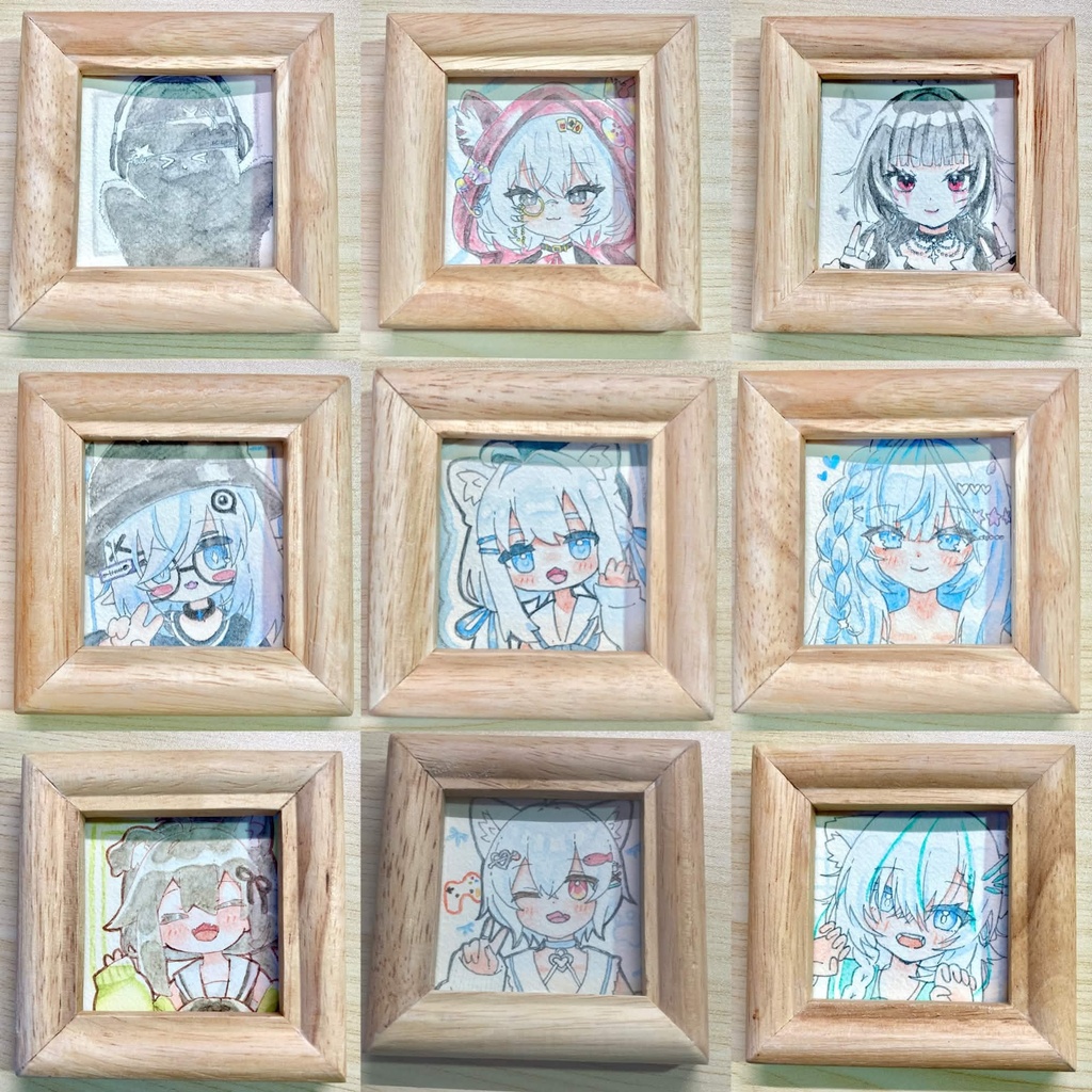 VRCアバター似顔絵【色紙・ミニ原画】