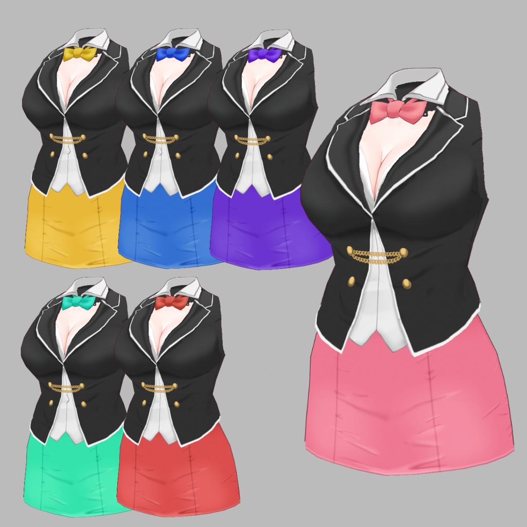 【VRoid】Bunny Costume フルセット+肌テクスチャのおまけ付き