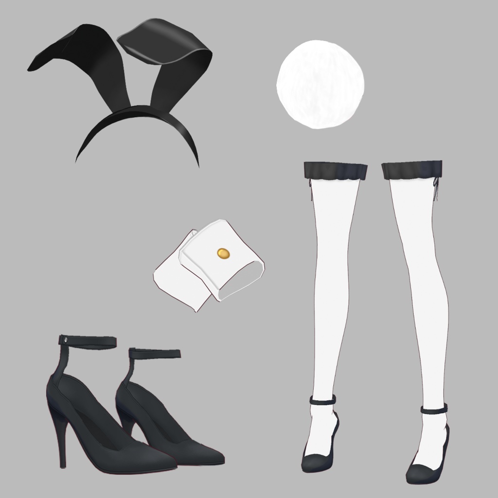 【VRoid】Bunny Costume フルセット+肌テクスチャのおまけ付き