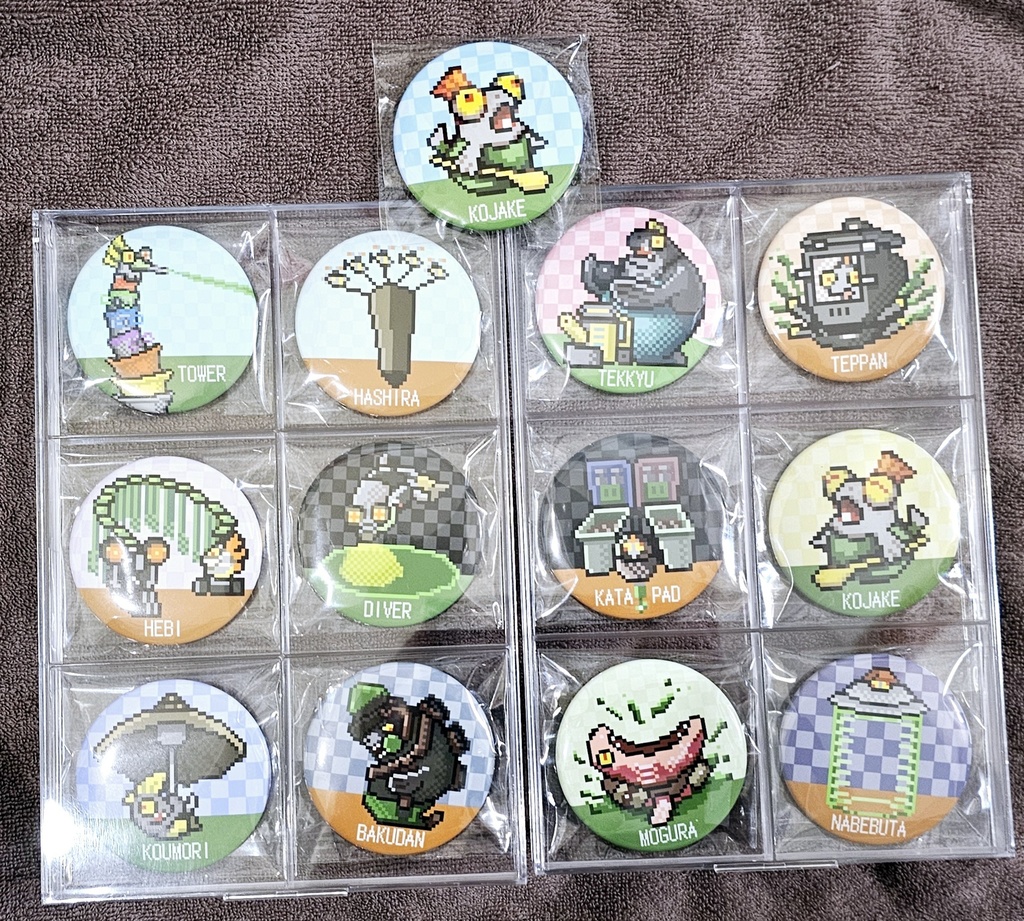 ドット絵缶バッジ