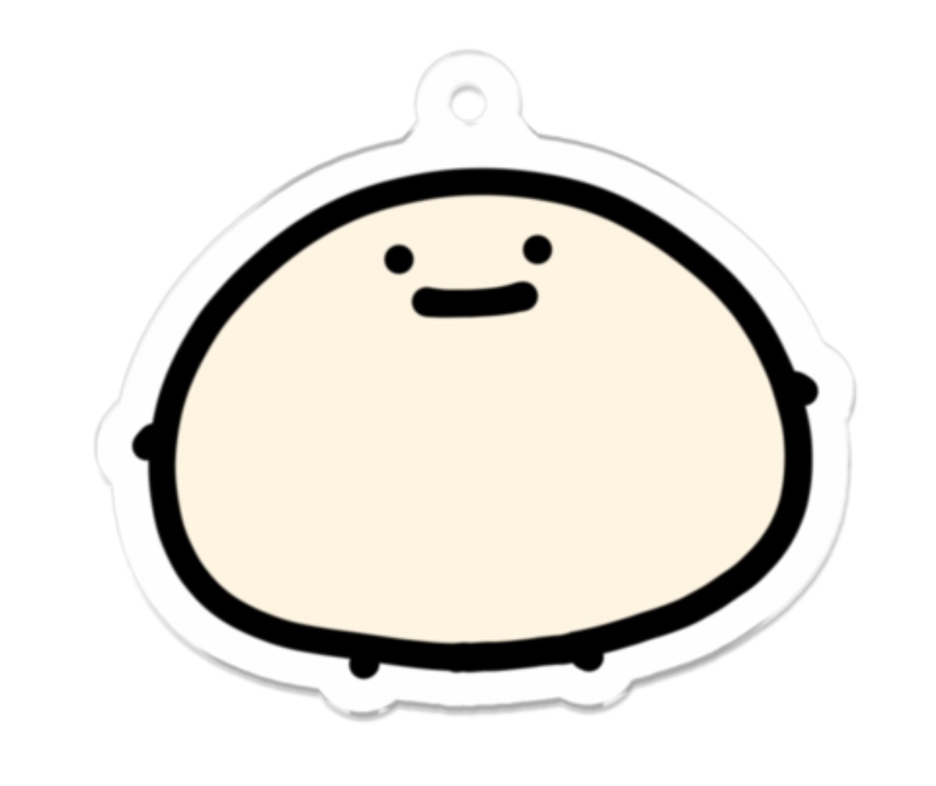 たまごの直立キーホルダー