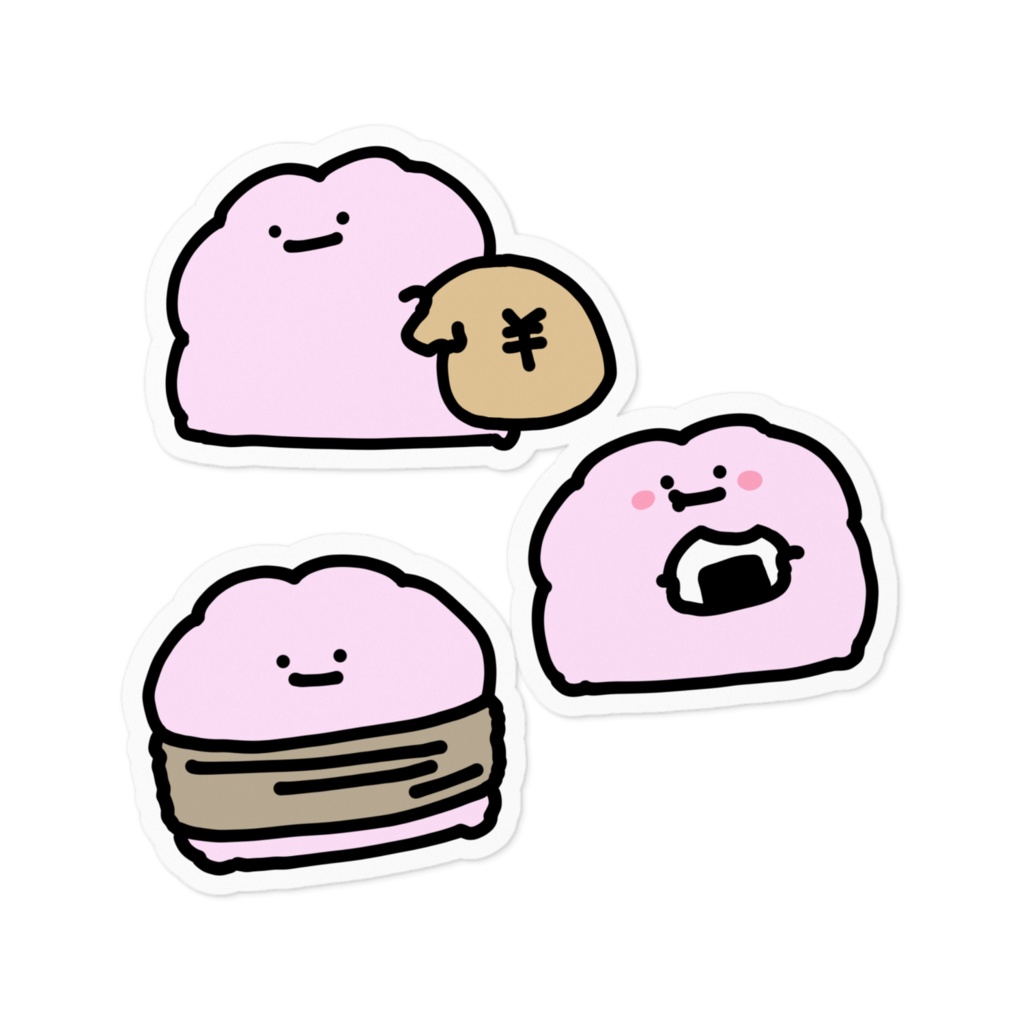 もっちりももちのステッカー