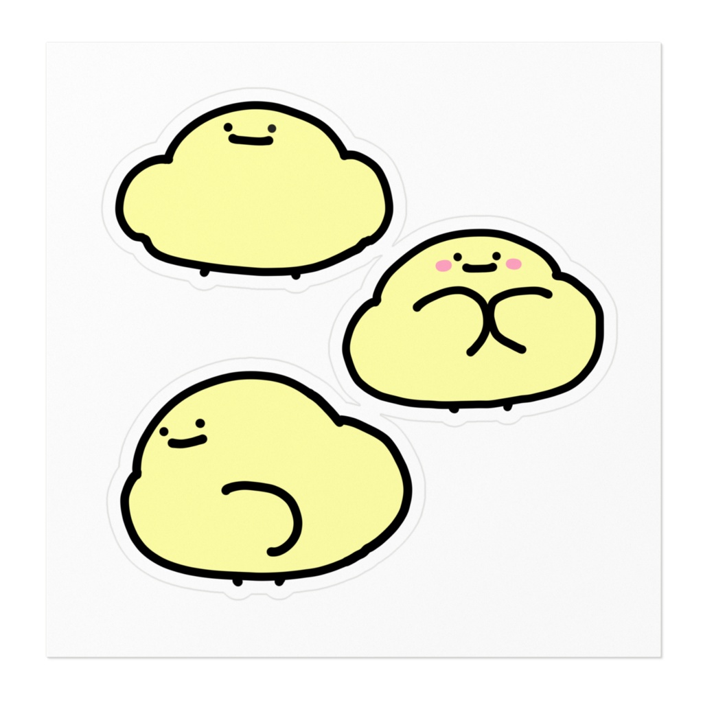 もっちりとりのステッカー全3種