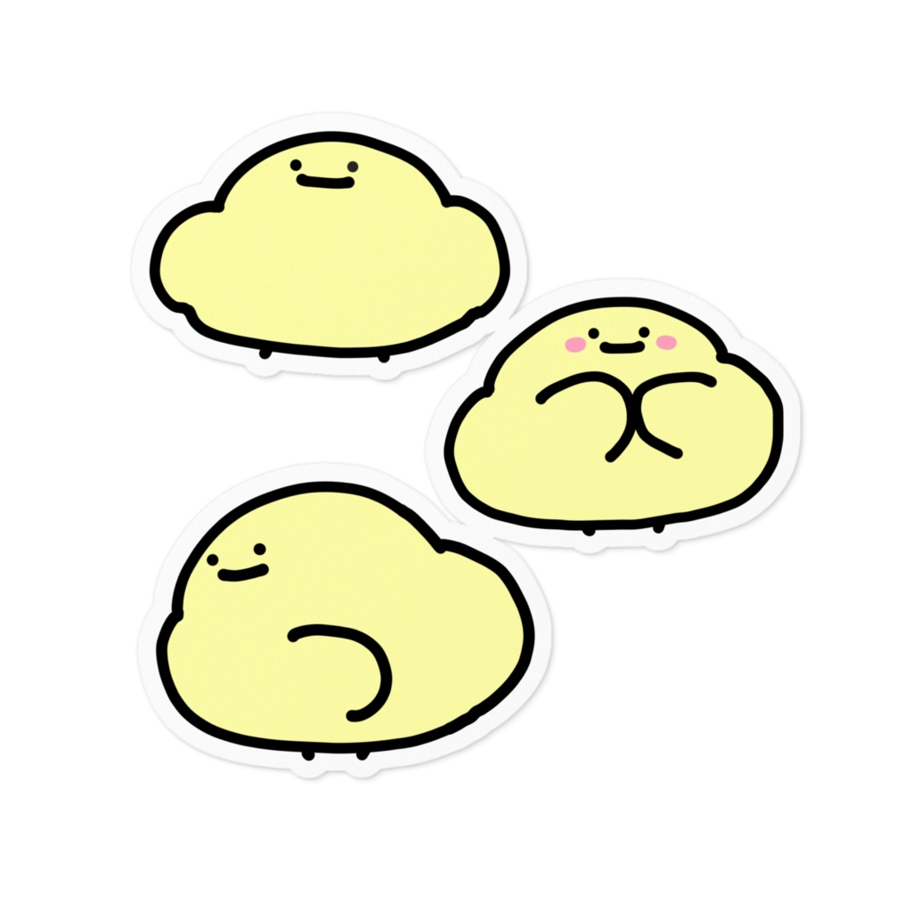 もっちりとりのステッカー全3種