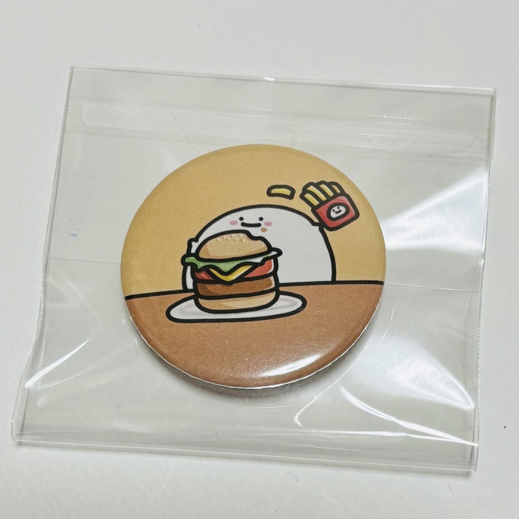 オレンジ缶バッジ