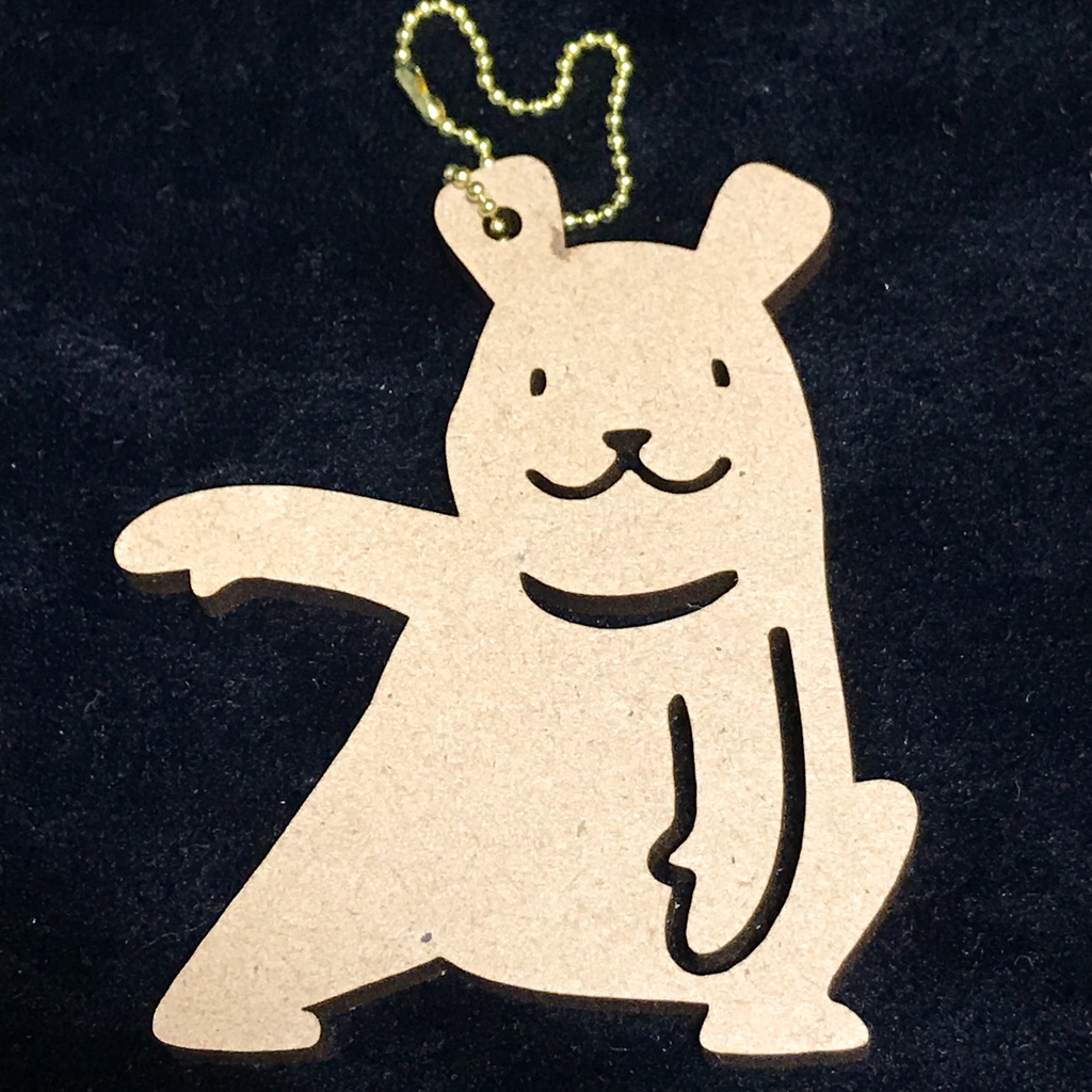 レーザーキーホルダー・着地
